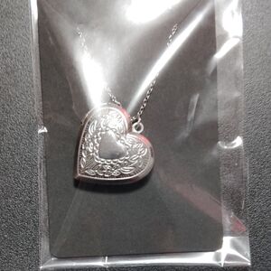 Elegant Silver Heart Locket Necklace